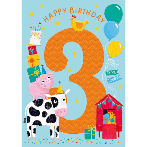Picture of HAPPY BIRTHDAY 3 TODAY COW